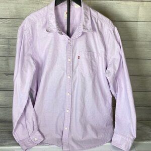 Levi’s Button Down Shirt Men’s XXL Lavender Long Sleeve Casual Cotton